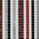 Mosaic Tiles Geoforms Matte Stripes White & Red Gold 12-7/8" x 12-7/8"