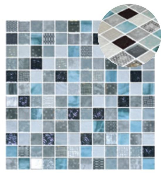 Mosaic Tiles Cosmic Lucca 13" x 13"