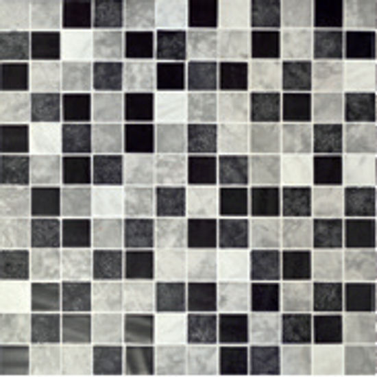 Mosaic Tiles Essence Carrara Mix Dark 12-1/4" x 12-1/4"