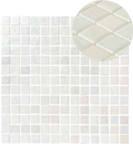 Mosaic Tiles GlamGlass Shiny Blanco 13" x 13"