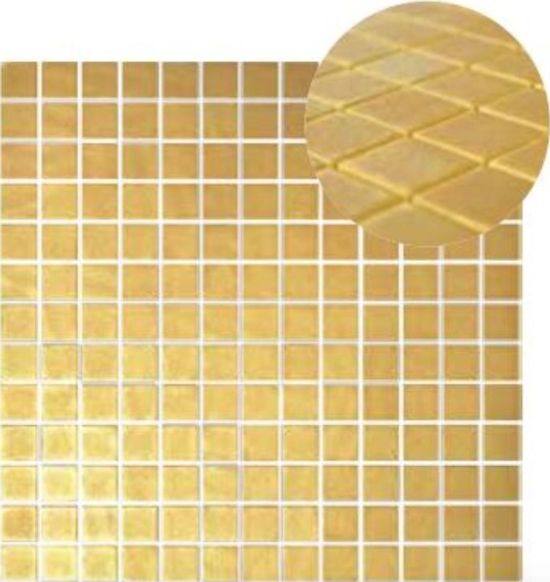 Mosaic Tiles Glamour Matte Gold 13" x 13"