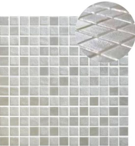 Mosaic Tiles Glamour Matte White Gold 13" x 13"