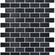 Tuiles de mosaïque Marbelous Brick Black 10-5/16" x 12-1/2"