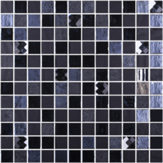 Mosaic Tiles Mystic Glass Agata Black 13" x 13"