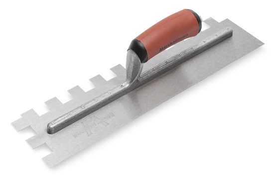 Trowel with DuraSoft Handle 4" x 16" with Square Notch 3/4" x 3/4" x 3/4"