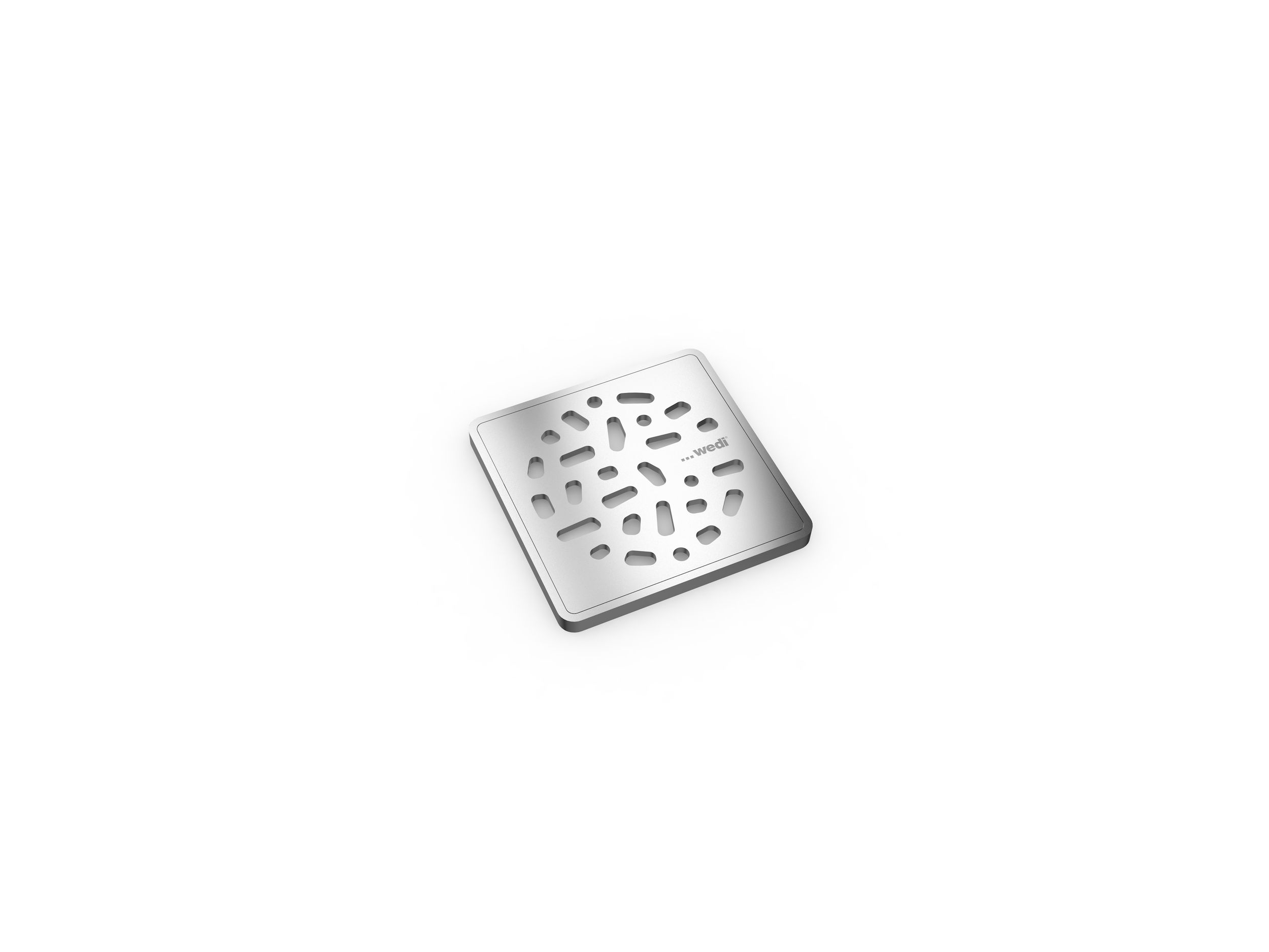 Wedi Fundo Drain Cover Set - 4 x 4 - Polished Chrome - US1000054