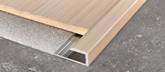 Perimeter Joint or Edging Profile Terminal Anodized Aluminium Silver 11 mm