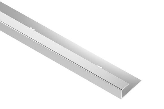 VINPRO-S Profilé de bordure pour revêtement de vinyle - aluminium anodisé chrome brossé 11/32"