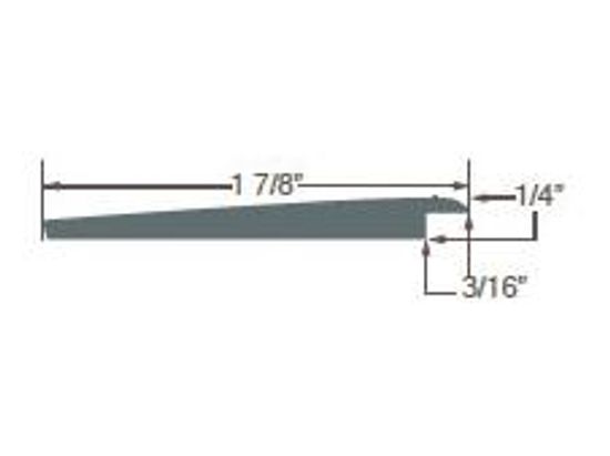 Réducteur à tapis en vinyle #14 Light Grey - 1/4" (6.4 mm) x 1-7/8" x 12'