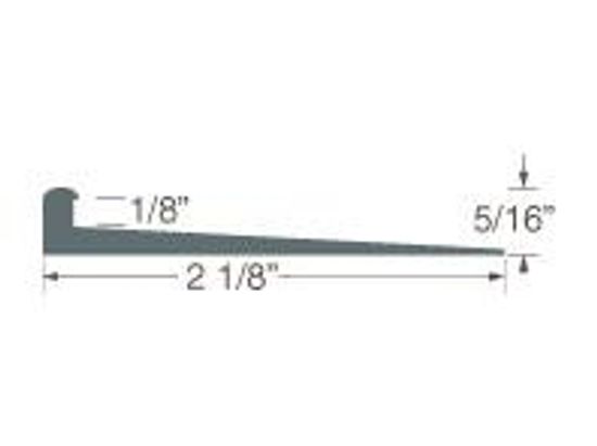 Carpet Reducer Vinyl #7 Charcoal - from 1/8" (3.2 mm) to 5/16" (7.9 mm) x 2-1/8" x 12'
