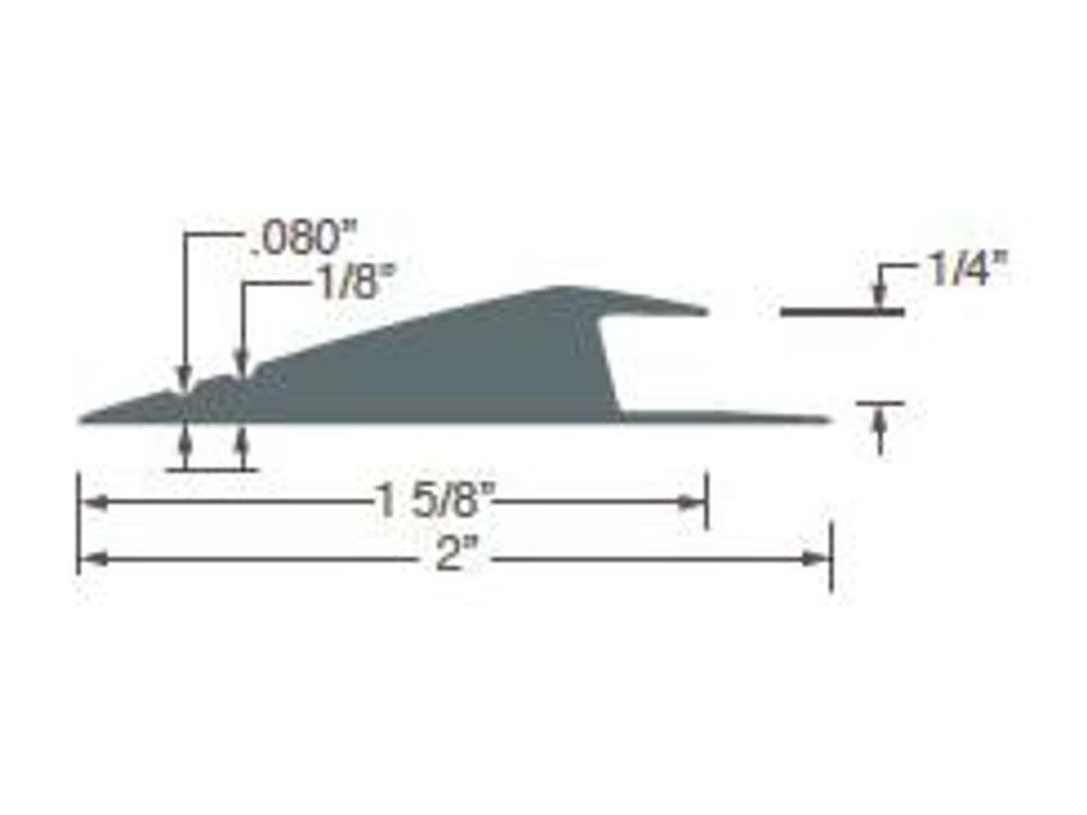 Core Flooring Large Carpet Reducer Vinyl 26 Rust 1/4" (6.4 mm) x 15