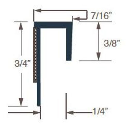 Core Flooring - Réducteur à tapis en vinyle #9 Grey - de 1/8