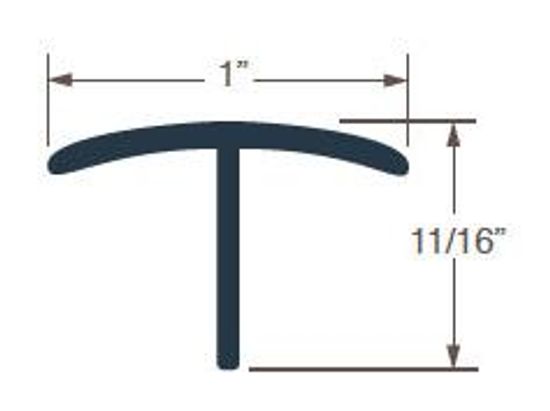 Moulure en vinyle pour trappe #6 Almond - 11/16" (17.5 mm) x 1" x 12'