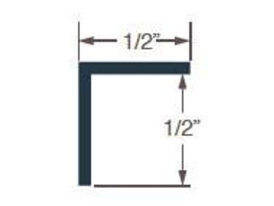 Moulure de protection de coin extérieur 90° en vinyle #2 Brown - 1/2" (12.5 mm) x 1/2" x 12'