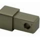 Embout de fin de moulure à céramique Projolly Square aluminium chrome poli - 5/16" (8 mm) (paquet de 2)