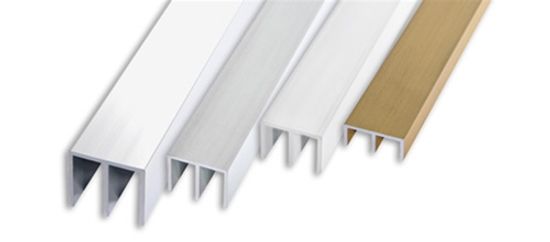 Profilé en double "U" aluminium laqué blanc - (12 mm) 15/32" x 5/8" x 6' 6-3/4"
