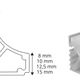 Joint pour profilé à gorge en vinyle Proshell gris 1/2" (paquet de 10)