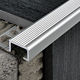 Stair Nose Probrastep Anodized Aluminum Silver - (12.5 mm) 1/2" x 8' 10-5/16"