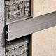 Tile Edge Trim Profinlist 20 Anodized Aluminum Silver - (10 mm) 3/8" x 8' 10-5/16"