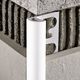 Tile Bullnose Edge Trim Projolly Non-Toxic Shockproof Vinyl Resin #01 White - 3/8" (10 mm) x 8' 10-5/16"