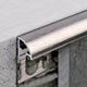 Moulure décorative pour bordure de céramique Projolly aluminium brossé argent - (8 mm) 5/16" x 8' 10-5/16"