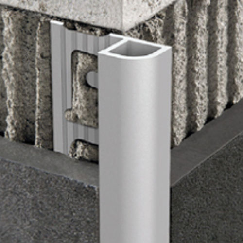 Progress Profiles - Moulure décorative pour bordure de céramique Projolly Quart aluminium laqué blanc (10 mm) 3/8