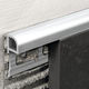 Moulure décorative pour bordure de céramique Projolly Quart aluminium brossé argent - (8 mm) 5/16" x 8' 10-5/16"