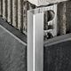 Tile Edge Trim Projolly Square Brushed Aluminum Titanium - (12.5 mm) 1/2" x 8' 10-5/16"