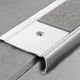 Tile Stair Nose with Punch Holes Prostyle Grip Acc Satined Stainless Steel - (20 mm) 25/32" x 2-3/8" x 8' 10-5/16"