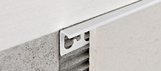 Tile Edge Trim Proterminal PVC #18 Grey - (12.5 mm) 1/2" x 8' 10-5/16"