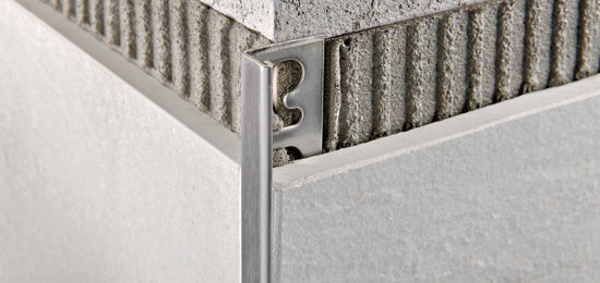 Tile Edge Trim Proterminal Polished Stainless Steel - (3 mm) 1/8" x 8' 10-5/16"