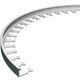 Tile Edge Trim Proterminal Curved Polished Stainless Steel - (12.5 mm) 1/2" x 8' 10-5/16"