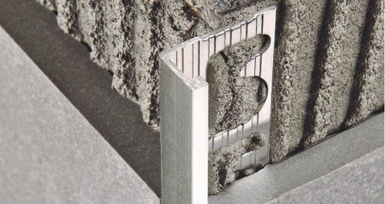 Tile Edge Trim Proterminal Natural Aluminum - (12.5 mm) 1/2" x 8' 10-5/16"
