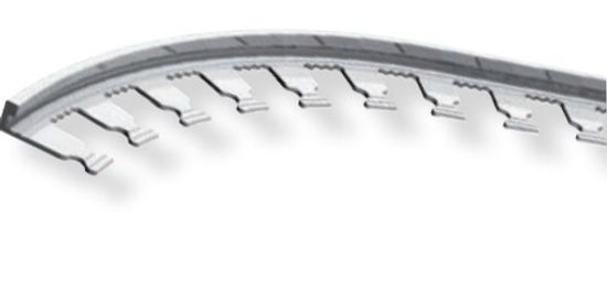 Moulure décorative pour bordure de céramique Proterminal Curved aluminium naturel - (20 mm) 25/32" x 8' 10-5/16"