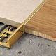 Moulure décorative pour bordure de céramique Proterminal laiton naturel - (10 mm) 3/8" x 8' 10-5/16"