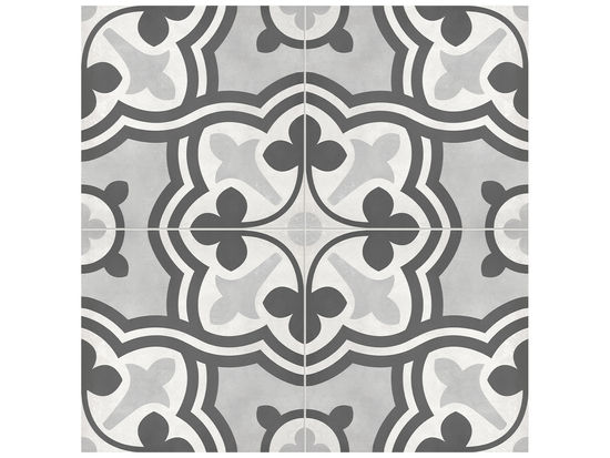 Floor Tile Form Ice Baroque Matte 7-3/4" x 7-3/4"