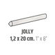 Bordures murales pour céramique Jolly Artisan White Lustré 1" x 8"