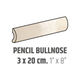 Bordures murales pour céramique Pencil Bullnose Artisan Ochre Lustré 1" x 8"