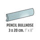 Bordures murales pour céramique Pencil Bullnose Artisan Aqua Lustré 1" x 8"