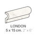 Bordures murales pour céramique London Chair rail Carrara Mat 2" x 6" (paquet de 24)