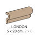 Bordures murales pour céramique London Country Vison Poli 2" x 8" (paquet de 24)