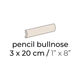 Ceramic Wall Molding Pencil Bullnose La Riviera Vert Glossy 1" x 8" (Pack of 15)