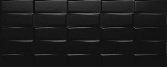 Wall Tiles Design Positive Noir 0 3D Virvolt Matte 8" x 20"