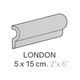 Ceramic Wall Molding London Masia Light Grey Glossy 2" x 6"