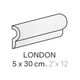 Ceramic Wall Molding London Masia White Matte 2" x 12"