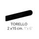 Bordures murales pour céramique Torello Metro Black Poli 1" x 6" (paquet de 27)