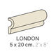 Bordures murales pour céramique London Metro Cream Poli 2" x 8" (paquet de 24)