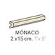 Bordures murales pour céramique Monaco Metro Cream Poli 1" x 6" (paquet de 27)