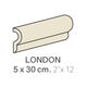 Bordures murales pour céramique London Metro Cream Poli 2" x 12" (paquet de 44)