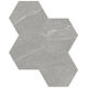 Mosaic Hexagon Nord Palladium Matte 10" x 11-1/2"